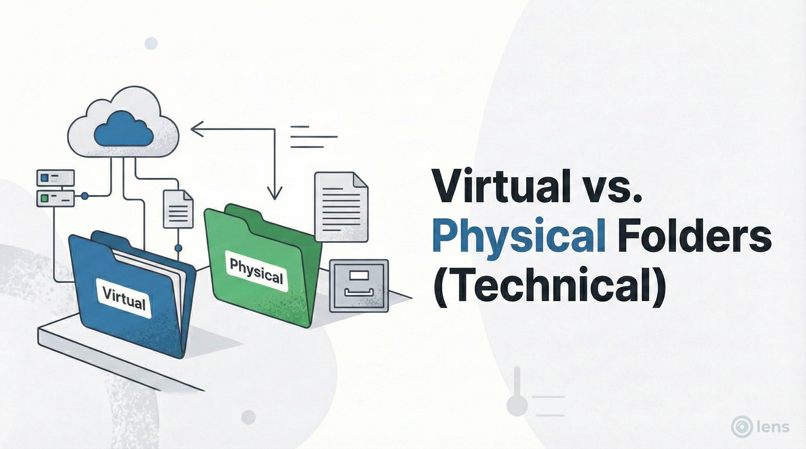 Virtual vs Physical Folders Diagram